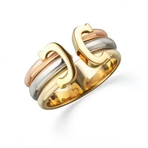 Cartier 2C ring 750 gold #55 - Picture 1 of 3