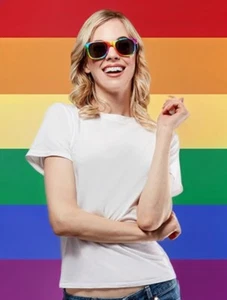 80's Sunglasses - Pride - Rainbow Frames - Costume Accessory - One Size - Picture 1 of 5