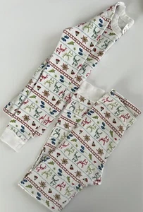 Hanna Andersson Organic Cotton Pajamas Set Kids Size 12 Winter Holiday - Picture 1 of 13