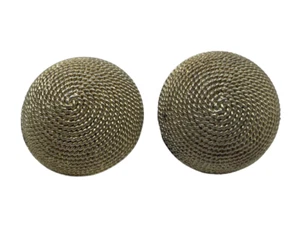 Pendientes J6D Vintage Corona Trifari Tono Dorado Cuerda Enrollada Cúpula Clip - Imagen 1 de 3