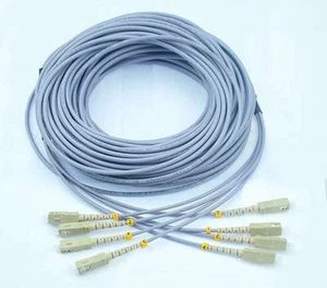 50M Armored 1G Multimode 4 Strands Fiber Optic Cable(62.5/125) SC to SC - Picture 1 of 2