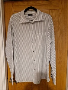 Armani Jeans Black And White Striped Shirt 3XL - Picture 1 of 4