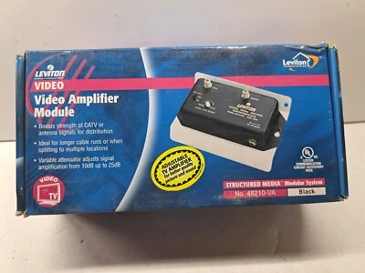 Leviton Structured Media Video Amplifier Module 48210-VA New In Box - Image 1 of 2