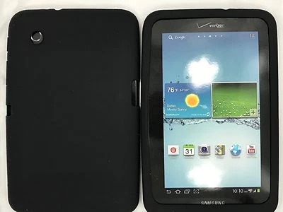 Verizon OEM Silicone Cover Slim Protective for Samsung Galaxy Tab 2 7.0 - Black - Image 1 of 3
