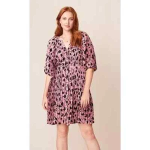 Good Hart Matilda Jane Floral Pleated Puff Sleeve Party Dress- Size Large - Picture 1 of 5