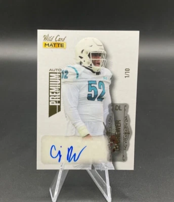 2022 Wild Card Matte CJ Brewer Premium Autograph Gold 1/10 - Image 1 of 2