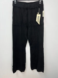 YMI Kozyfit Black Wide Leg Sweater Pants Super Soft Women's Size Large - Picture 1 of 7