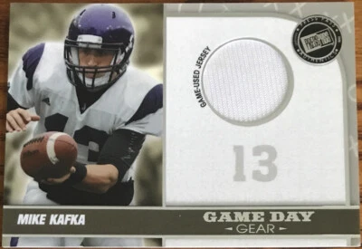 2010 Press Pass PE Game Day Gear Jerseys Silver Mike Kafka GDG-MK Northwestern - Image 1 of 2