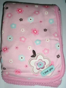 Just One Year thick receiving blanket pink/floral size 30"x30" (vintage) - Picture 1 of 1