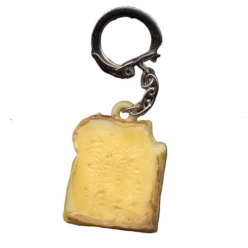 Funky Vintage SANDWICH KEYCHAIN-Toast Cheese Food Charm Novelty Jewelry-Key Ring Foto 1 de 2
