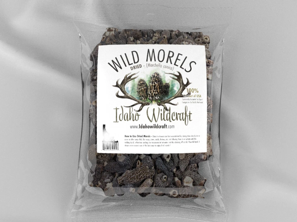 BUMPER CROP SALE! ONE FULL POUND WILD Morel Mushrooms, Whole (Dried) , 2025 Crop - Image 1 of 3