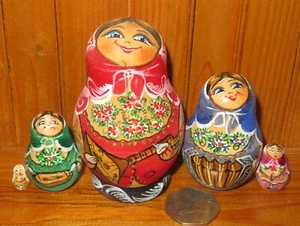 Matryoshka MUSIC Accordion Balalaika Gusly Babushka MATT Nesting Russian dolls 5 - Picture 1 of 11