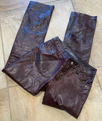 gap Y2K women 1 Brown 109% leather boot cut pants I - Image 1 of 4