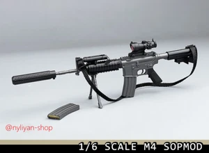 1/6 Male WWII M4 SOPMOD Gun Rifle Weapon Model Fit 12''HT Figure Toys - Picture 1 of 8