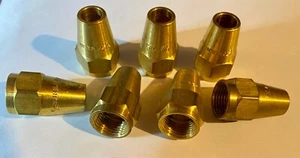 Imperial 41F 3/8" SAE Long Flange Nut Brass Fittings, Lot of 7 pcs. - Picture 1 of 1