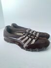 Skechers Womens Size 9 Brown Leather Mary Jane Comfort Flat Shoes Bikers 21363