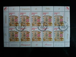 Monaco Nr. 2464 Bogen 10 Marken / Einweihung des Justizpalastes / 2004 / Obli. - Bild 1 von 2