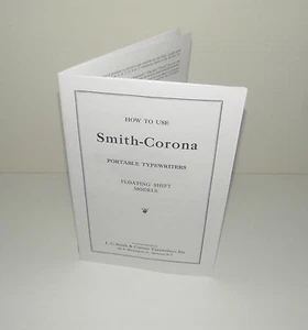 Smith Corona Portable Typewriter Instruction Manual Reproduction - Picture 1 of 7