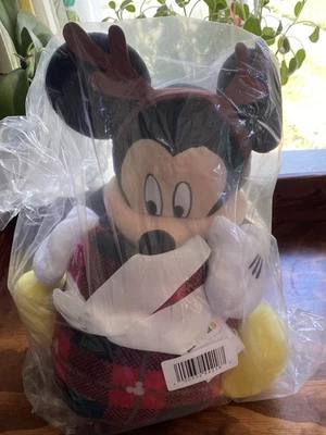 The Big One Kids Disney's Plush Mickey Mouse Christmas Buddy & Throw Blanket - Image 1 of 4