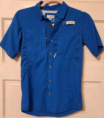 Camisa Kid Magellan Fish Gear Calce Relajado Azul Real M Foto 1 de 4