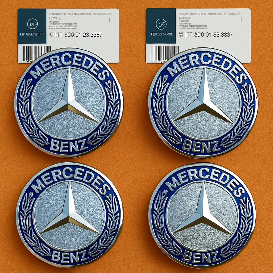 Mercedes Benz SLK 200 Kompressor  Alloy Wheel Centre Caps 75mm Hub Set of 4 - Image 1 of 2