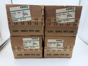 Lot of 24 New Kimble Kimax Red Stripe Lab Flask Vol. A #28013 250ml with Stopper - Picture 1 of 6