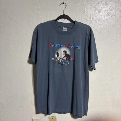 RARO - Camisa Vintage Curious George Años 90 Cronies Etiqueta Puntada Única Hecha en EE. UU. - L Foto 1 de 4