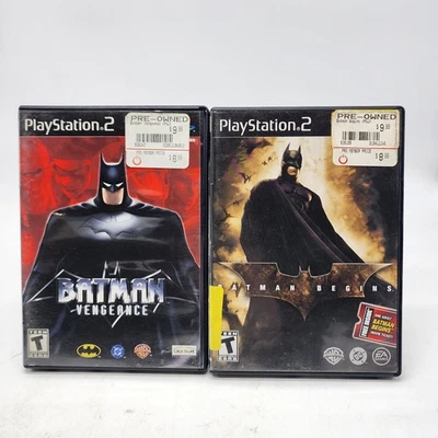 Batman Vengeance & Batman Begins Lot PS2 PlayStation 2 2001 No Manuals Tested DC - Image 1 of 4