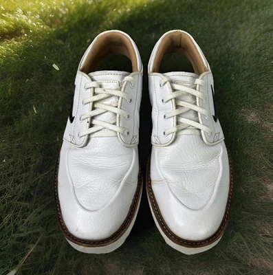 Nike STEFAN JANOSKI G TOUR Golf Shoes 10 Spiked White Vachetta Tan BV8070-100 - Image 1 of 4