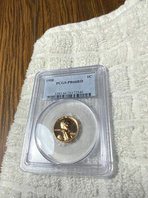1958 LINCOLN CENT PCGS PROOF 66 RED - Image 1 of 4