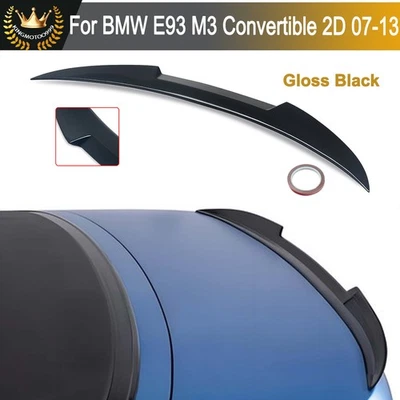 For 07-13 BMW E93 335i 328i M3 2-DR Convertible Glossy Black Trunk Spoiler Wing Foto 1 de 4