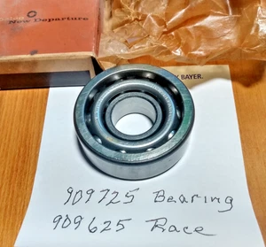 Delco New Departure 909725 Roller Bearing & 909625 Tapered Cup NOS Made in USA - Picture 1 of 2