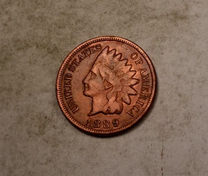 1889 Indian Head Cent Penny * fast Stempelglanz vz rot/BN * besseres Datum! XI345 - Bild 1 von 2