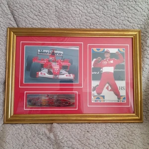 Vintage Framed Michael Schumacher Photo Ferrari Professionally Framed 40x28 Cm - Picture 1 of 8