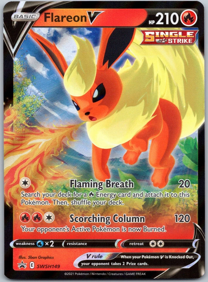 Flareon V - SWSH149 SWSH: Sword & Shield Promo Cards - Promo NM Holo - Image 1 of 2