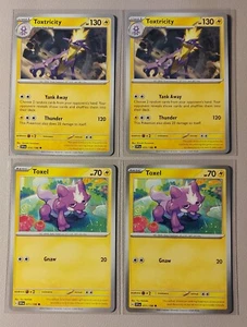 2x Toxtricity 072/198 & 2x Toxel 071/198 Pokemon card Scarlet & Violet NM - Picture 1 of 1