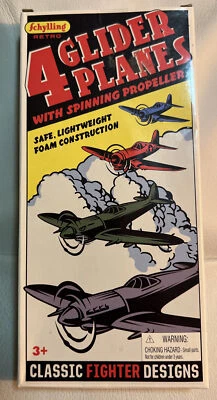 4 Pack Retro Foam Glider Plane RGP. Classic fighter designs  - Image 1 of 2
