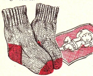 KNIT Socks for Newborn Infant/Baby/KNIT Pattern INSTRUCTIONS ONLY - Picture 1 of 1