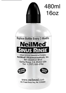 NeilMed Sinus Rinse Large Bottle 480ml And Nasal Wash Salt 340g (200+ Rinses) - Picture 1 of 7