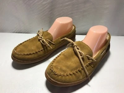 HUSH PUPPIES Women's Sz. 9 Suede Leather Faux Shearling Lined Slipper  - Image 1 of 4