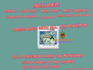 Pokemon X Alle 721 Pokemon - Auf Nintendo 3ds - Original & Getestet - Bild 1 von 11