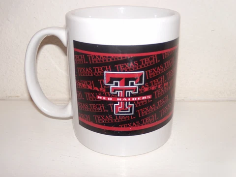 Texas Tech Red Raiders 3 3/4" High White Cup / Mug Cover