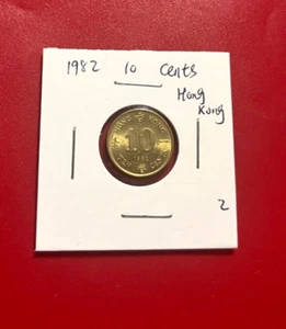 1982 Hong Kong 10 Cents coin - Nice World Coin !!! - Picture 1 of 2