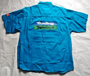 Vintage Authentic Trading Spaces TLC TV Show Short Sleeve Work Shirt - Size XL - Picture 1 of 5