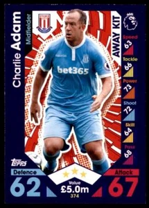 Match Attax 2016-2017 Charlie Adam Stoke City Away Kit No. 374 - Picture 1 of 2