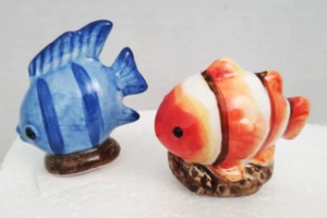 Angel and Clown Fish MINI Salt And Pepper Set Cracker Barrel  NEW - Picture 1 of 4
