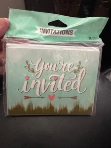 Mint To Be 8ct. Party Wedding Invitations With Envelopes Party Supply New!!! - Picture 1 of 2