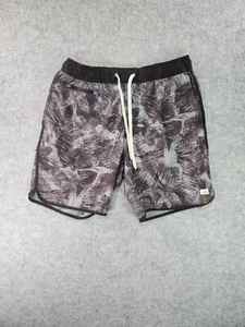 Vuori Shorts Mens Medium Gray Elastic Waist Drawstring V330 Logo Gym Training - Picture 1 of 12