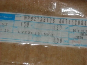 50 PCS 220uf 160V 105' RADIAL ELECTROLYTIC CAPACITORS UVZ2C221MHH NICHICON - Picture 1 of 2