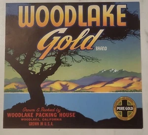 LABEL Woodlake Gold California Citrus - Picture 1 of 1